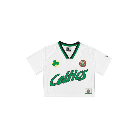 Boston Celtics Sport Classics Women's Cropped White T-Shirt - New Era Cap