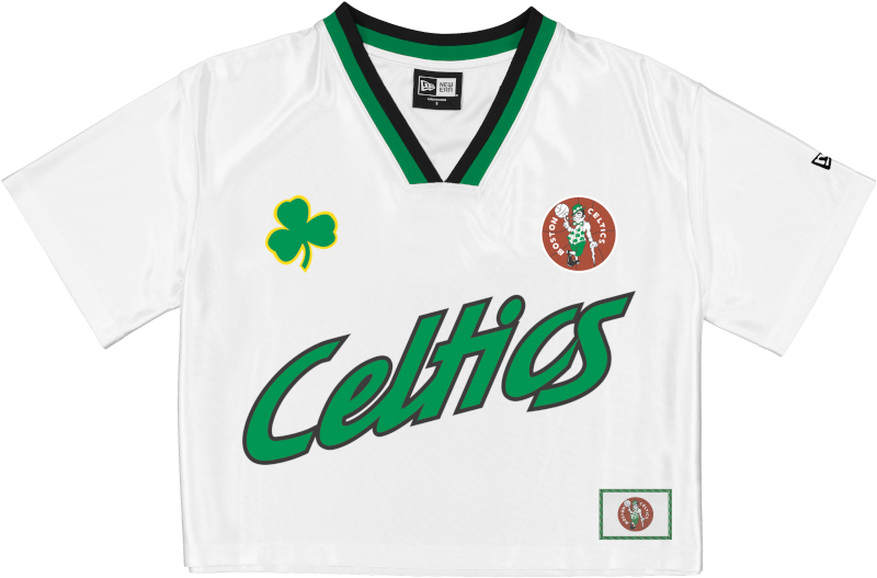 Boston Celtics Sport Classics Women's Cropped White T-Shirt