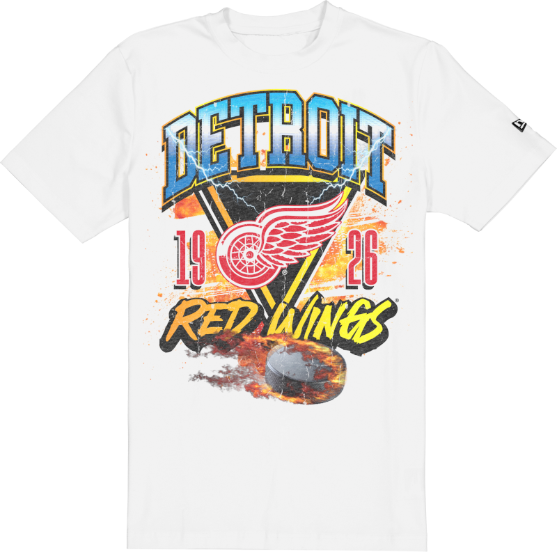 Detroit Red Wings Lifestyle Graphics Fireball White T-Shirt