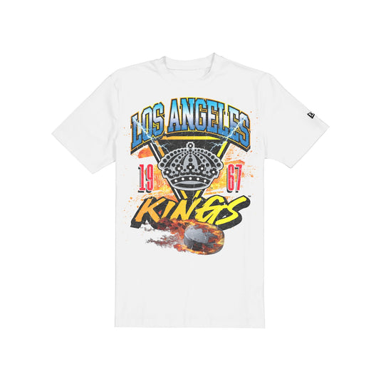 Los Angeles Kings Lifestyle Graphics Fireball White T-Shirt - New Era Cap