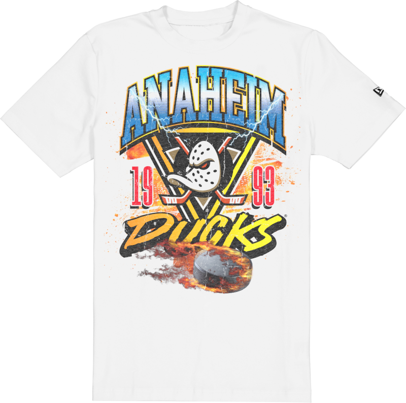 Anaheim Ducks Lifestyle Graphics Fireball White T-Shirt