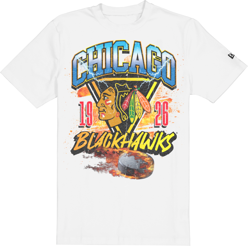 Chicago Blackhawks Lifestyle Graphics Fireball White T-Shirt