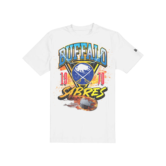Buffalo Sabres Lifestyle Graphics Fireball White T-Shirt - New Era Cap
