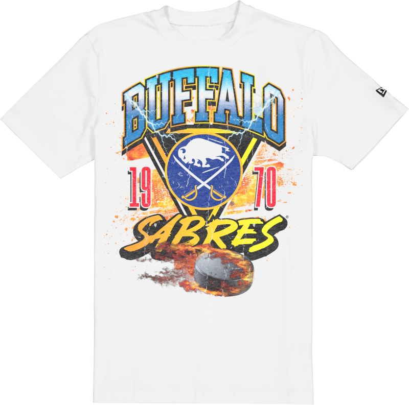 Buffalo Sabres Lifestyle Graphics Fireball White T-Shirt