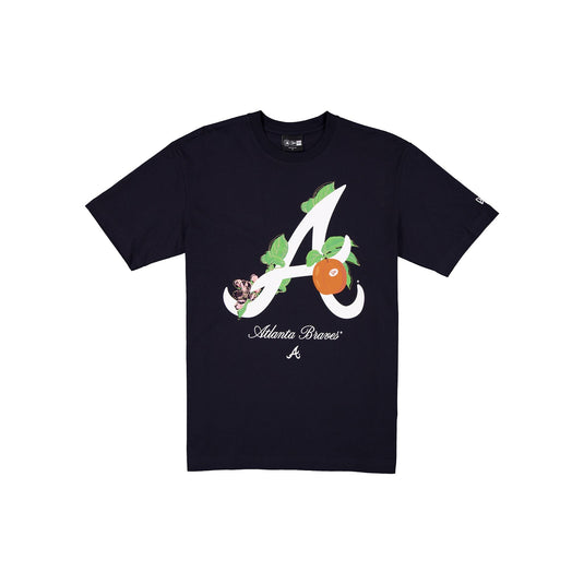 Atlanta Braves Lifestyle Graphics Floral Embroidery T-Shirt - New Era Cap