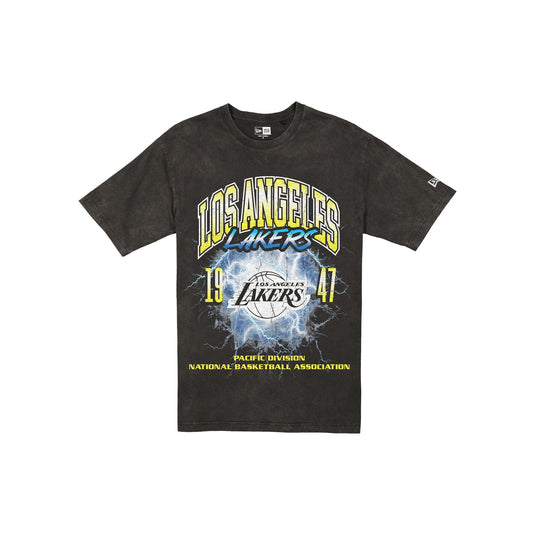 Los Angeles Lakers Lifestyle Graphics Storm Black T-Shirt - New Era Cap