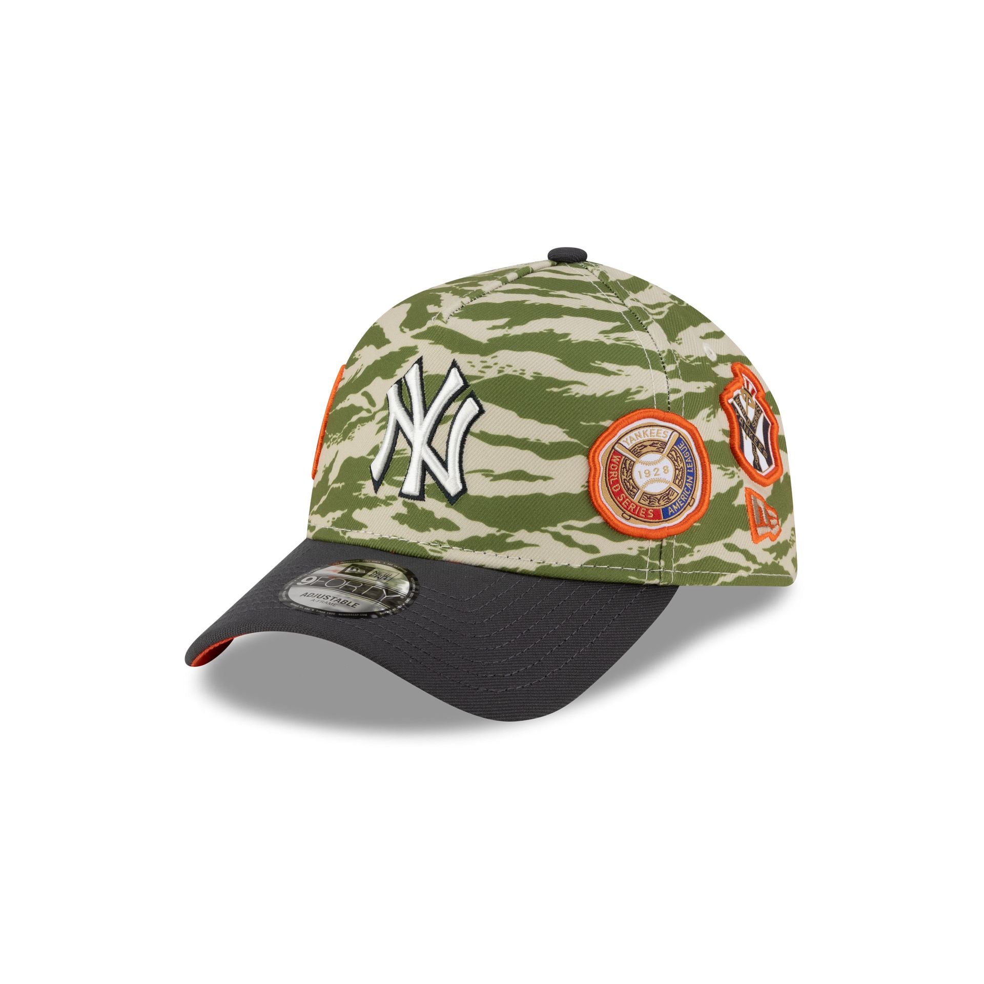 New York Yankees Tiger Camo Patches 9FORTY A-Frame Snapback Hat