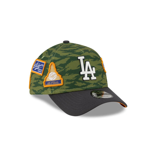 Los Angeles Dodgers Tiger Camo Patches 9FORTY A-Frame Snapback Hat - New Era Cap