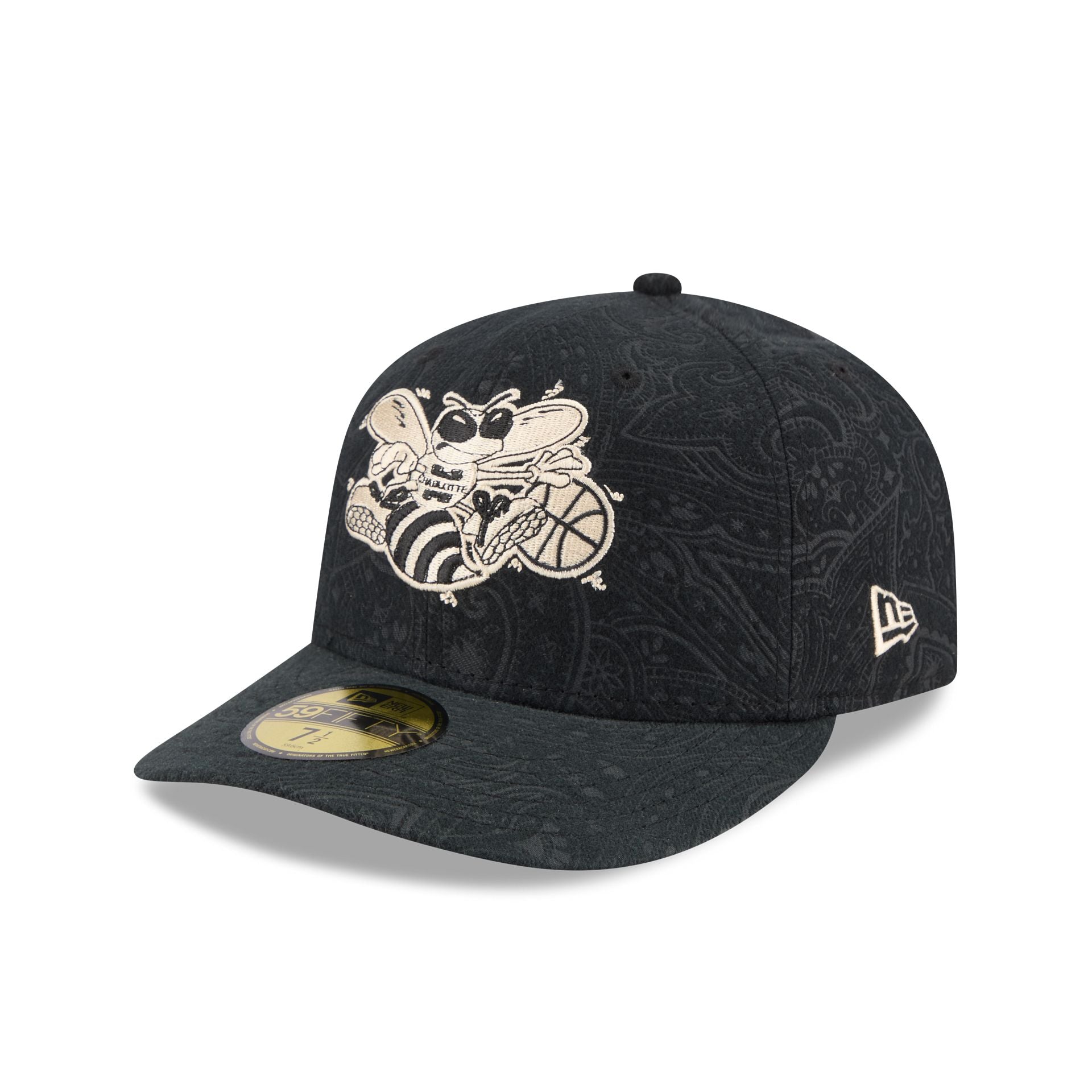 Charlotte Hornets Three Looms Brushed Cotton 59FIFTY Fitted Hat