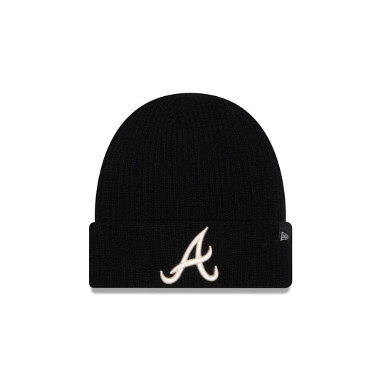 Atlanta Braves Cashmere Black Cuff Knit Hat - New Era Cap