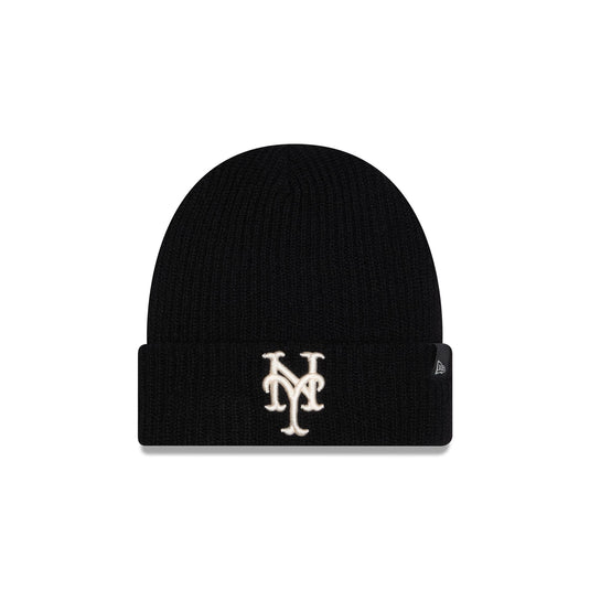 New York Mets Cashmere Black Cuff Knit Hat - New Era Cap