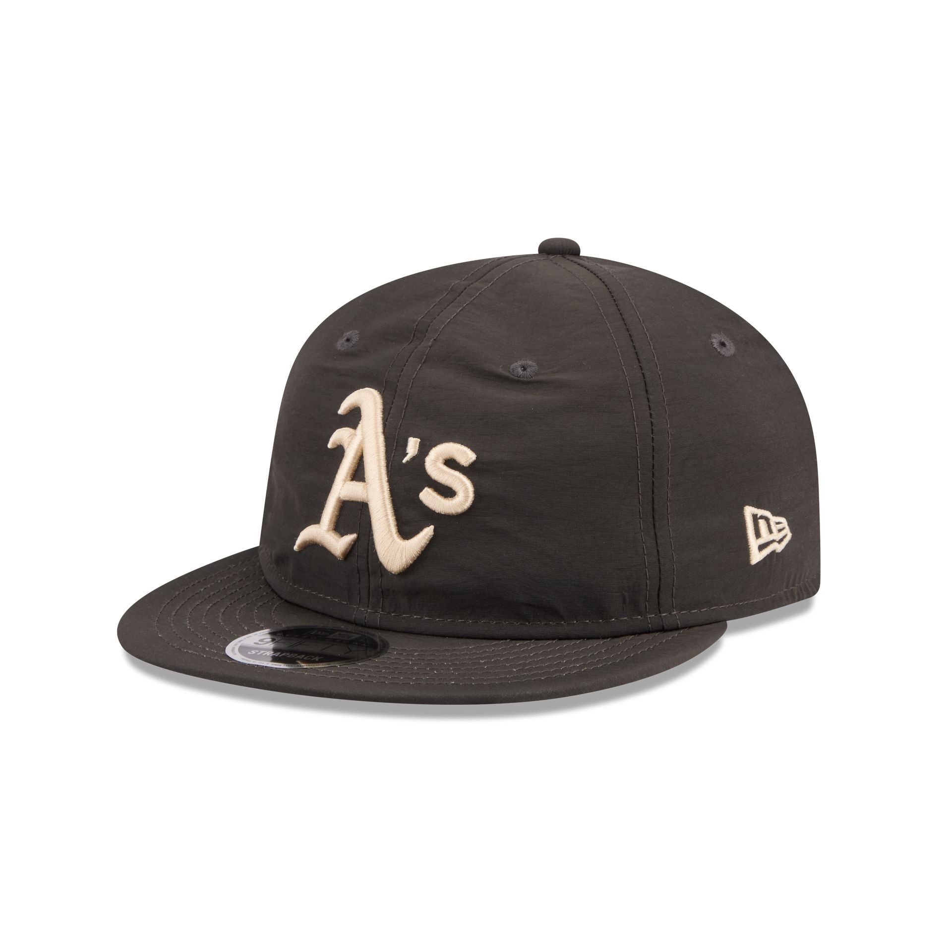 Athletics Three Looms Nylon Black Retro Crown 9FIFTY Adjustable Hat
