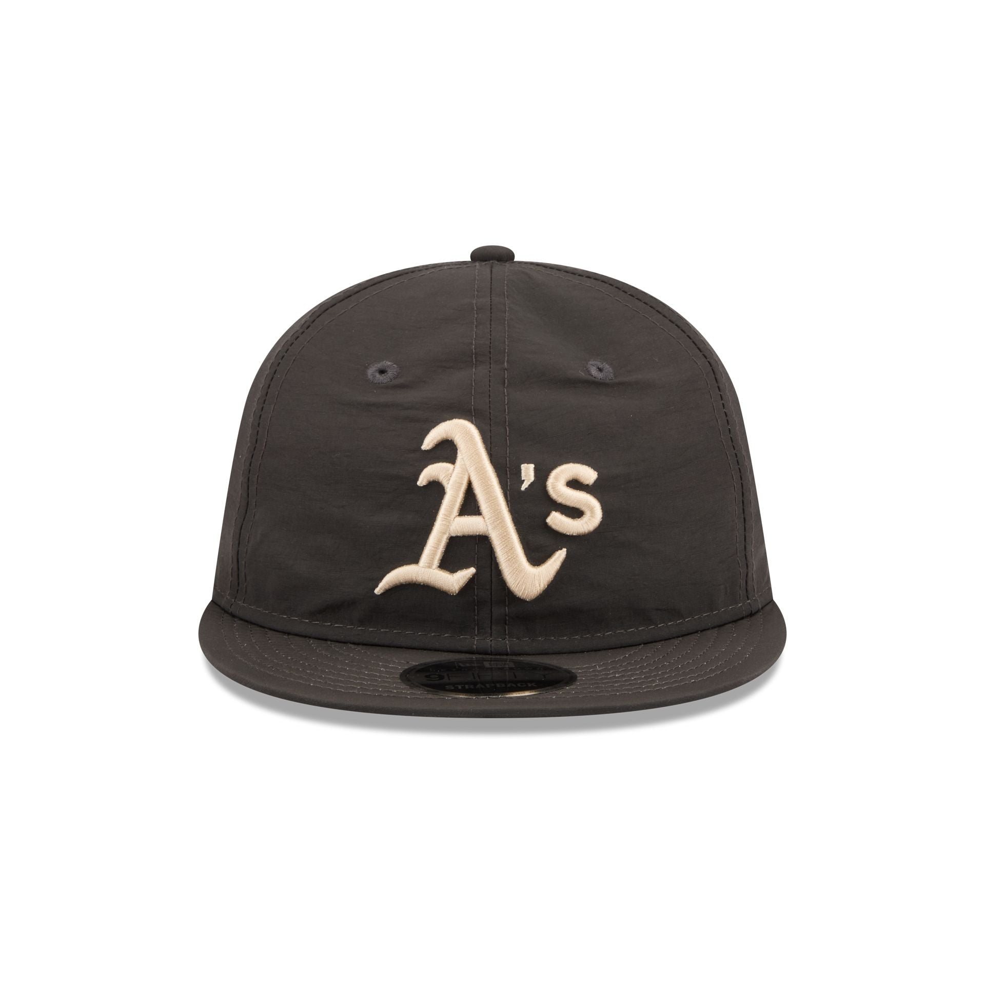 Athletics Three Looms Nylon Black Retro Crown 9FIFTY Adjustable Hat