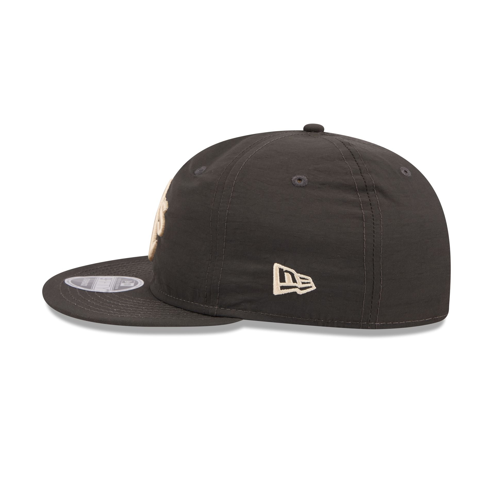 Athletics Three Looms Nylon Black Retro Crown 9FIFTY Adjustable Hat