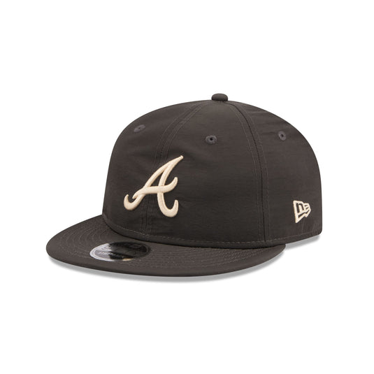 Atlanta Braves Three Looms Nylon Black Retro Crown 9FIFTY Adjustable Hat - New Era Cap