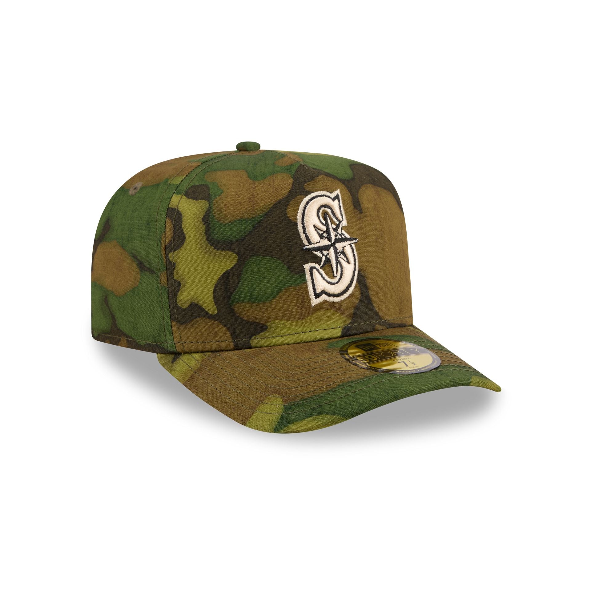 Seattle Mariners Three Looms Ripstop Camo 59FORTY A-Frame Fitted Hat