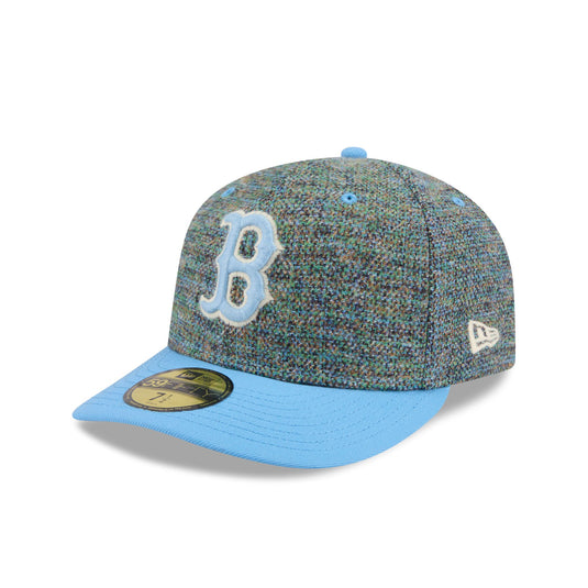 Boston Red Sox Three Looms Tweedy Cotton Radiant Blue 59FIFTY Fitted Hat - New Era Cap