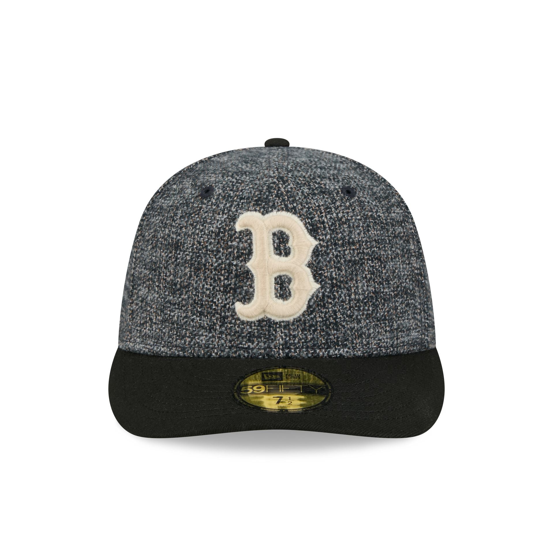Boston Red Sox Three Looms Tweedy Cotton Black 59FIFTY Fitted Hat