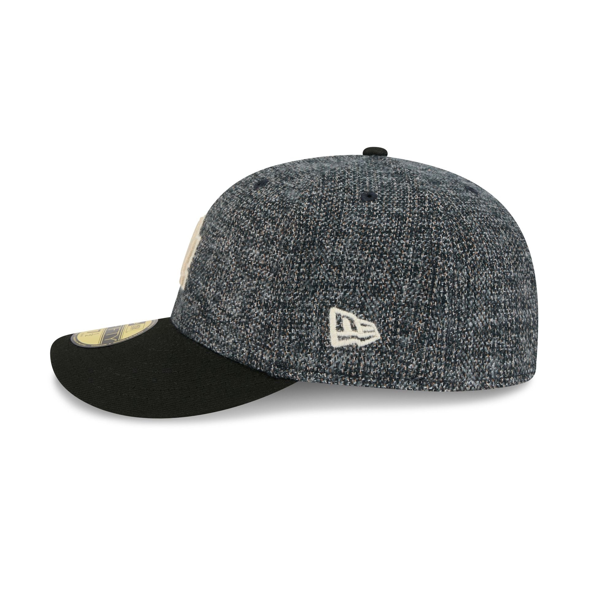 Los Angeles Dodgers Three Looms Tweedy Cotton Black 59FIFTY Fitted Hat