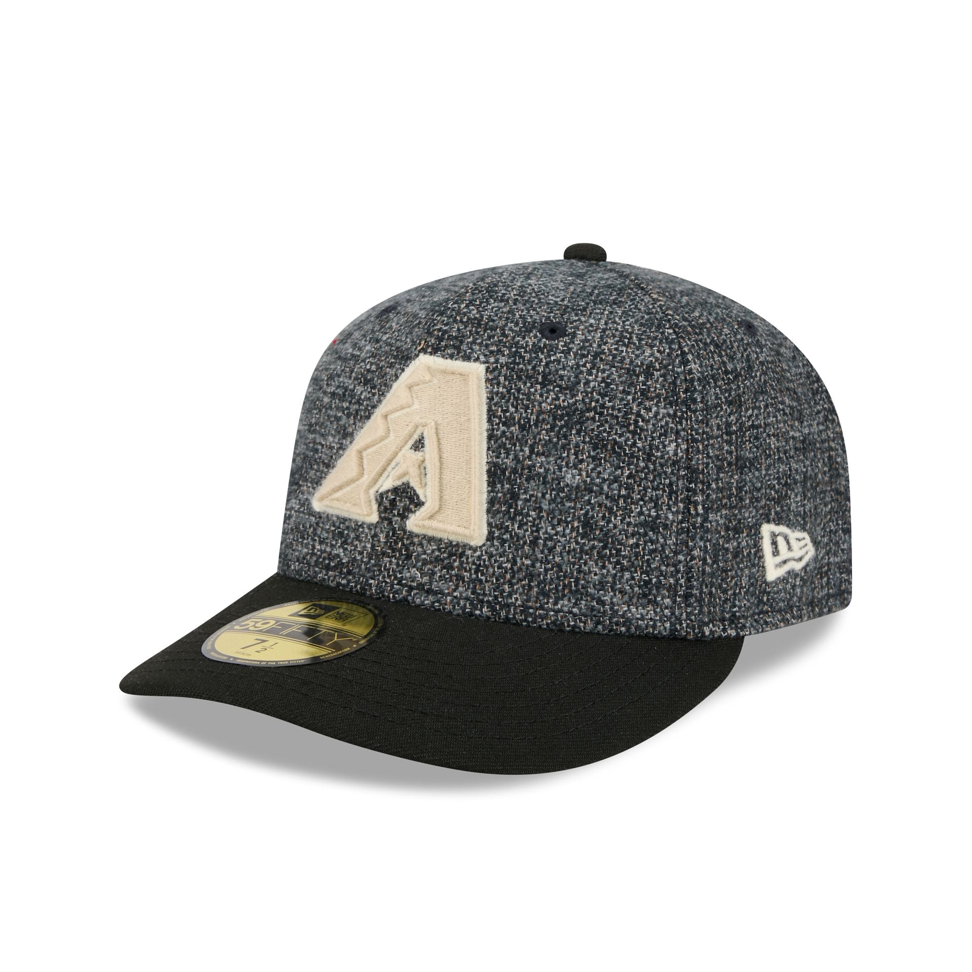 Arizona Diamondbacks Three Looms Tweedy Cotton Black 59FIFTY Fitted Hat
