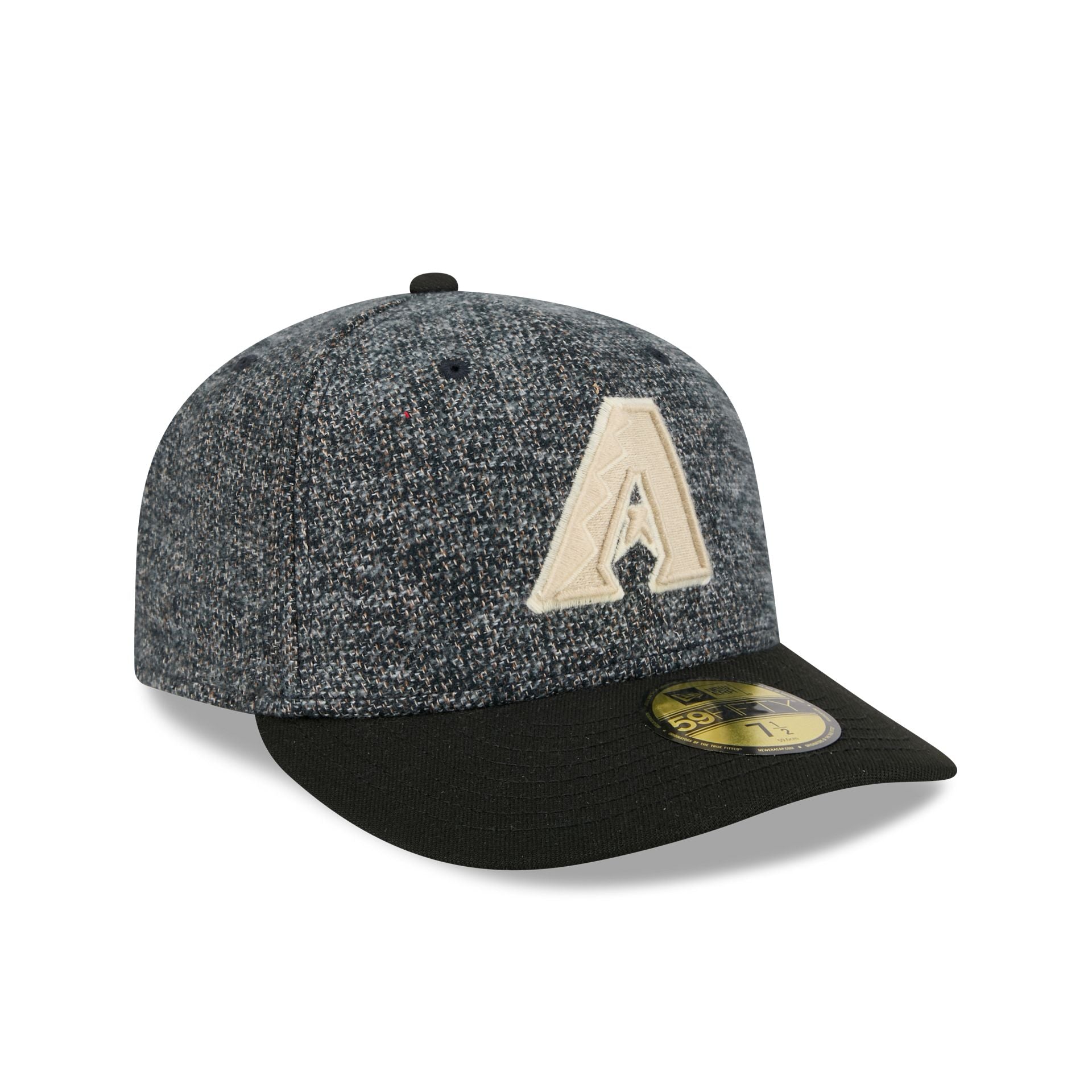 Arizona Diamondbacks Three Looms Tweedy Cotton Black 59FIFTY Fitted Hat