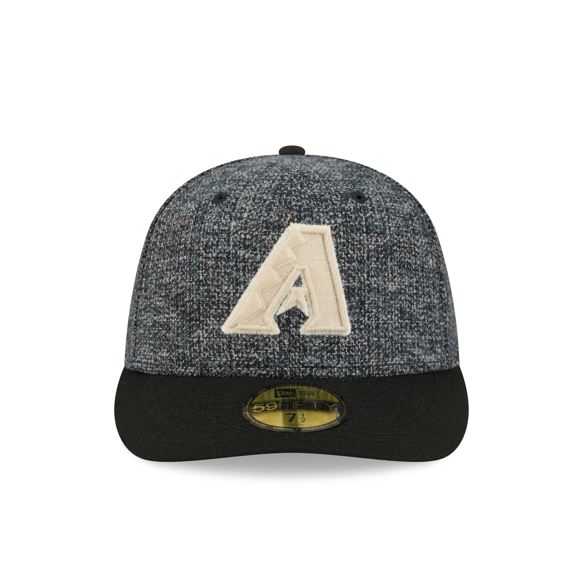 Arizona Diamondbacks Three Looms Tweedy Cotton Black 59FIFTY Fitted Hat