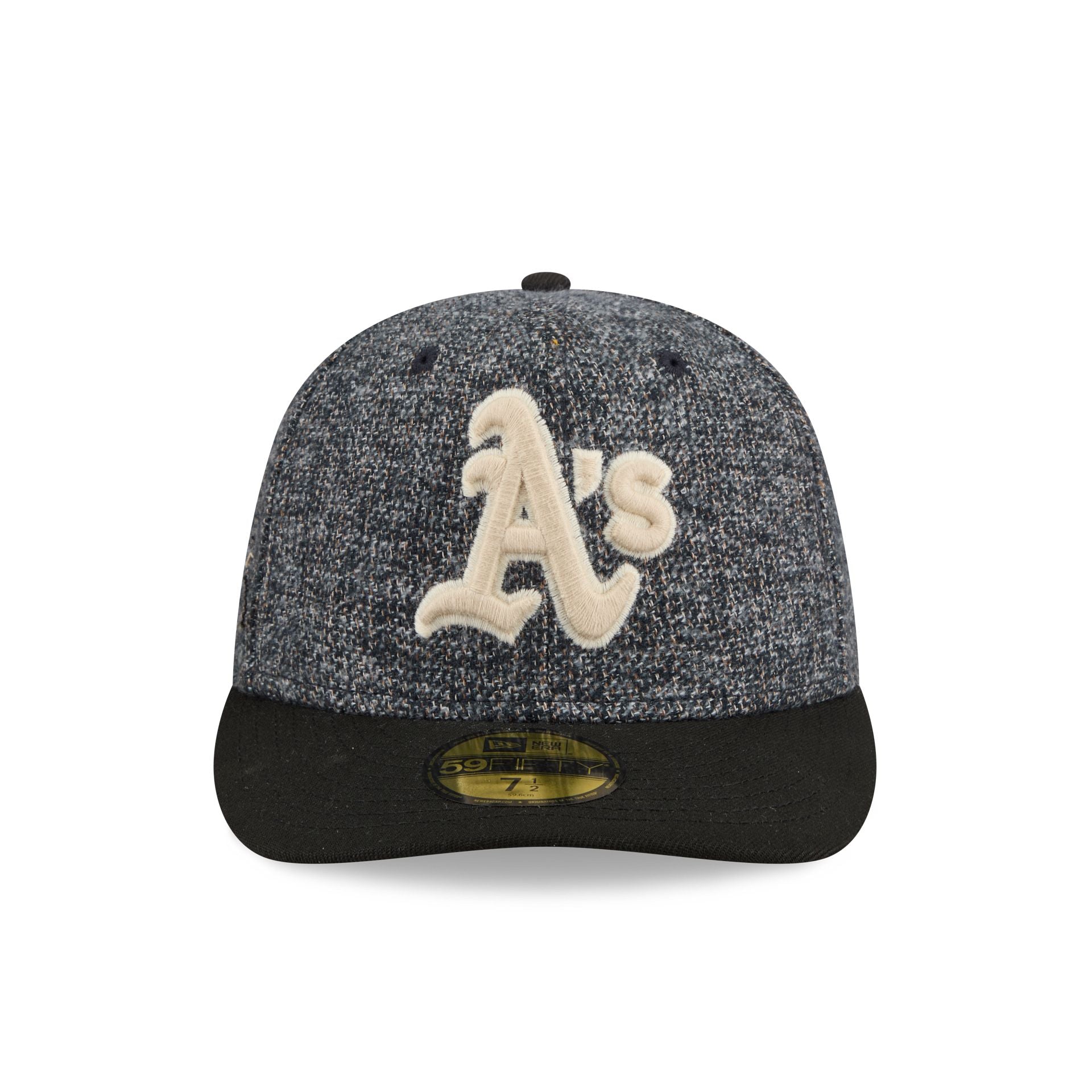 Athletics Three Looms Tweedy Cotton Black 59FIFTY Fitted Hat