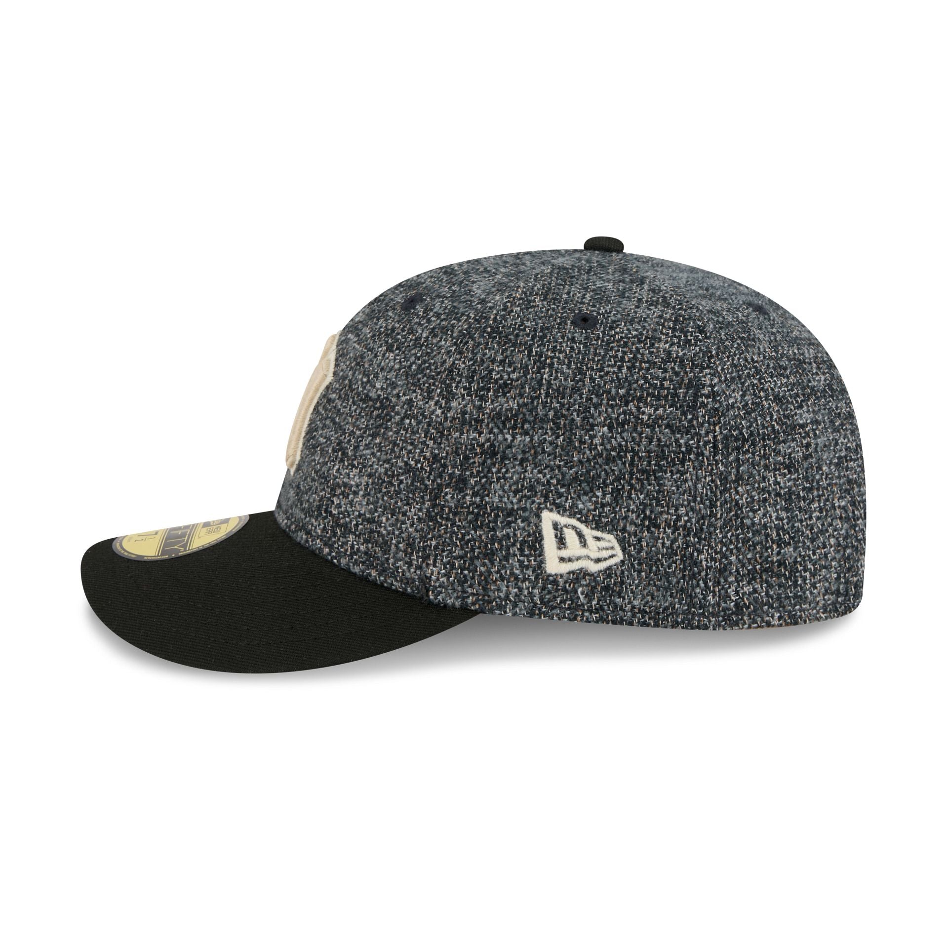 New York Yankees Three Looms Tweedy Cotton Black 59FIFTY Fitted Hat