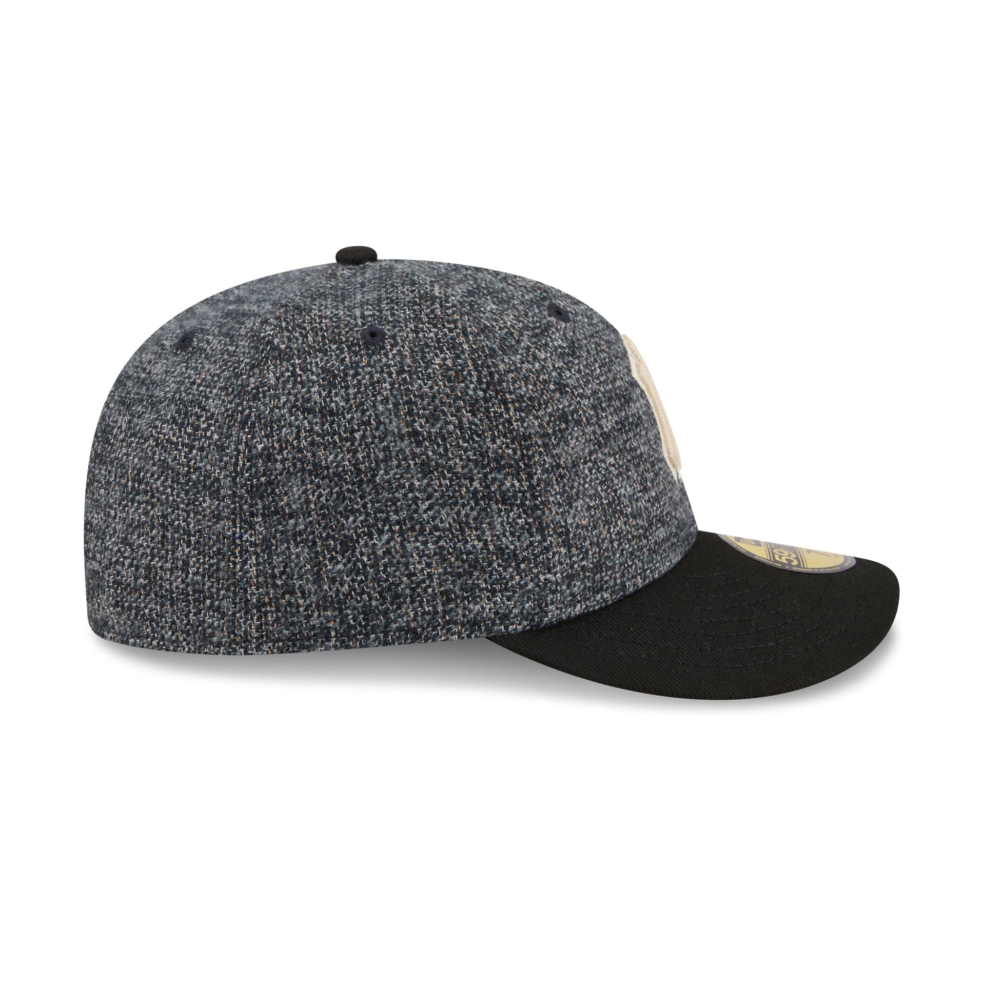 New York Yankees Three Looms Tweedy Cotton Black 59FIFTY Fitted Hat