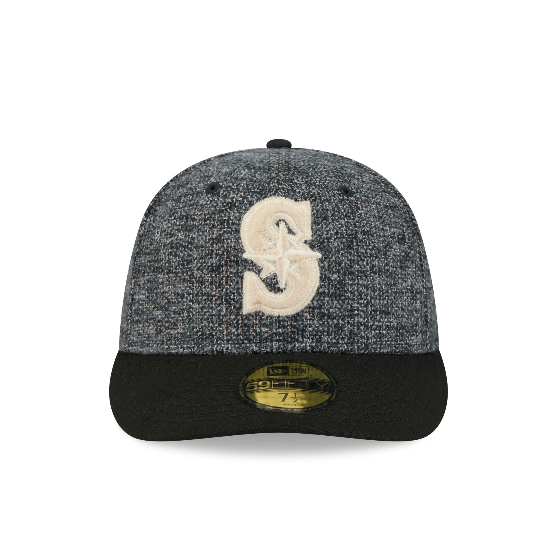 Seattle Mariners Three Looms Tweedy Cotton Black 59FIFTY Fitted Hat