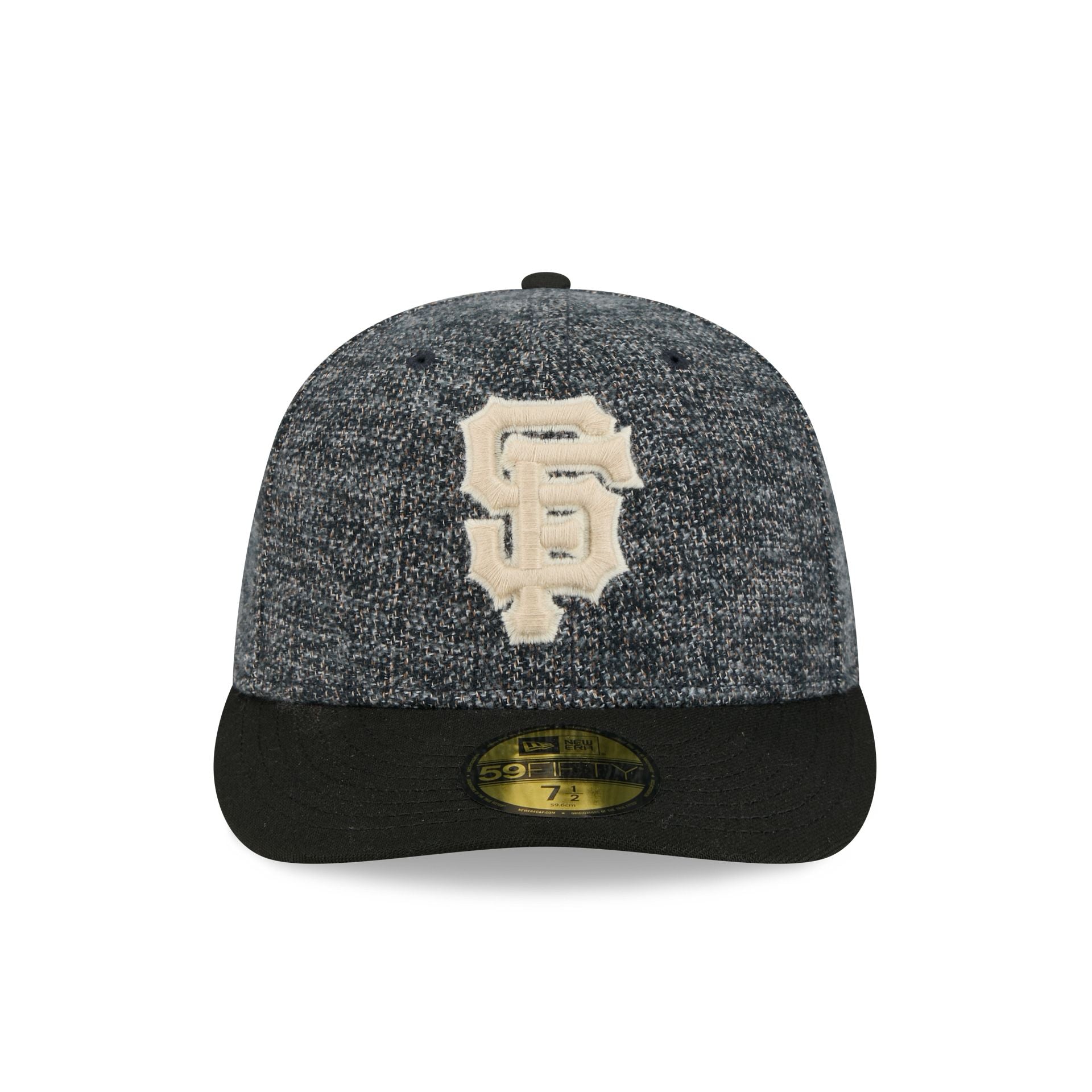 San Francisco Giants Three Looms Tweedy Cotton Black 59FIFTY Fitted Hat