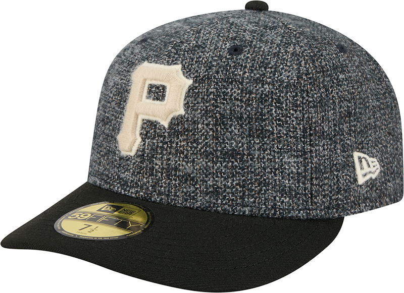 Pittsburgh Pirates Three Looms Tweedy Cotton Black 59FIFTY Fitted Hat