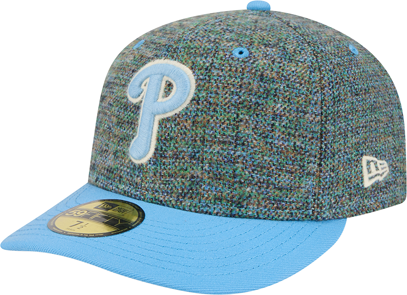 Philadelphia Phillies Three Looms Tweedy Cotton Radiant Blue 59FIFTY Fitted Hat