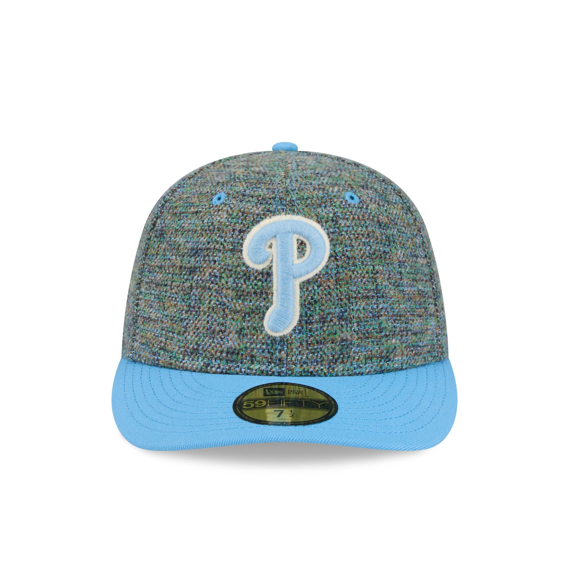 Philadelphia Phillies Three Looms Tweedy Cotton Radiant Blue 59FIFTY Fitted Hat