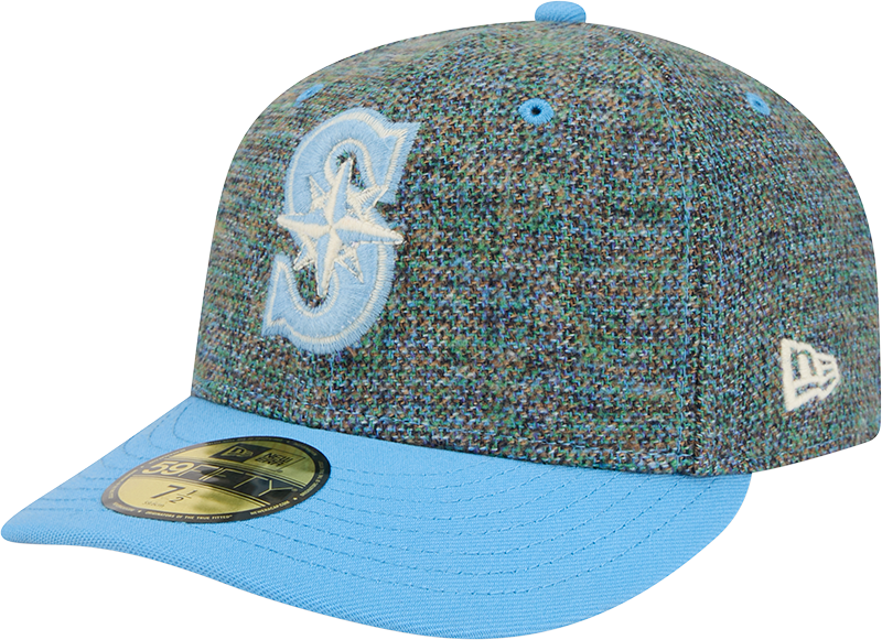 Seattle Mariners Three Looms Tweedy Cotton Radiant Blue 59FIFTY Fitted Hat