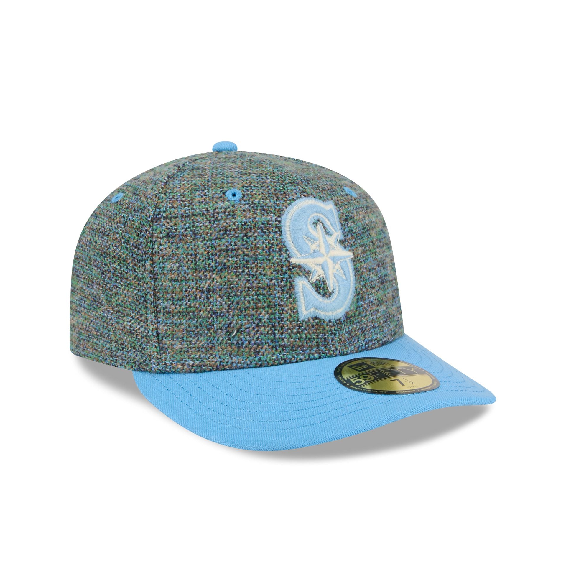 Seattle Mariners Three Looms Tweedy Cotton Radiant Blue 59FIFTY Fitted Hat