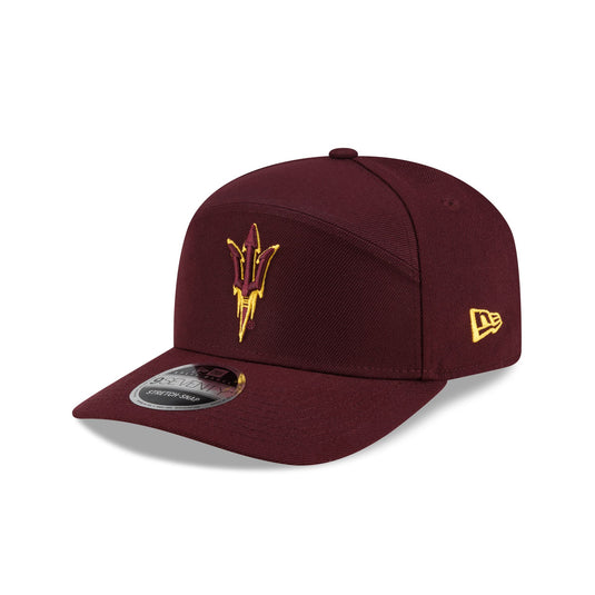 Arizona State Sun Devils Poly Split Panel 9SEVENTY Stretch-Snap Hat - New Era Cap