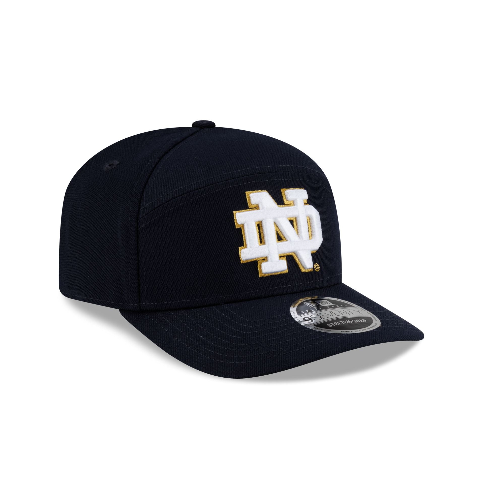 Notre Dame Fighting Irish Poly Split Panel 9SEVENTY Stretch-Snap Hat