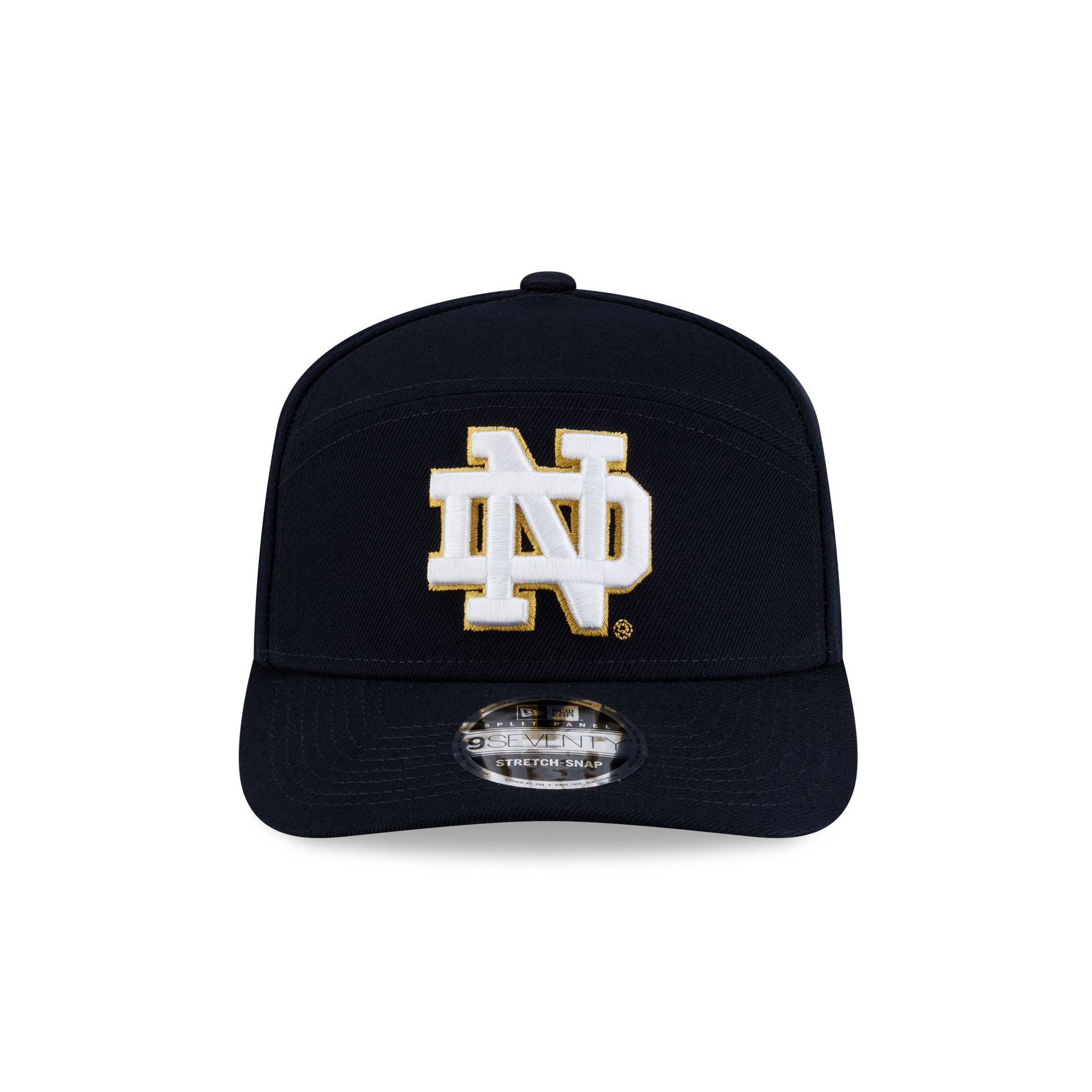 Notre Dame Fighting Irish Poly Split Panel 9SEVENTY Stretch-Snap Hat