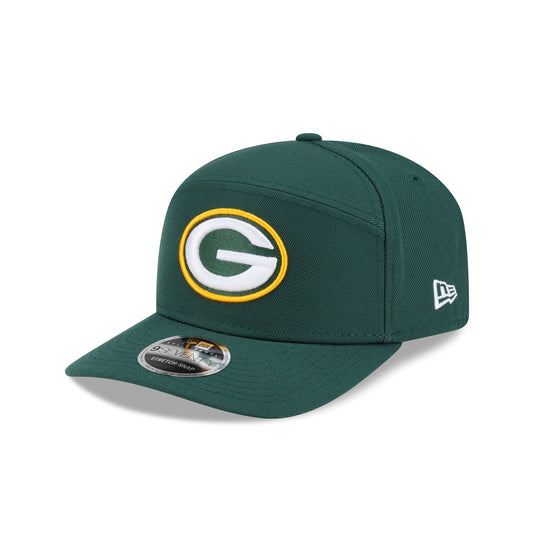 Green Bay Packers Poly Split Panel 9SEVENTY Stretch-Snap Hat - New Era Cap