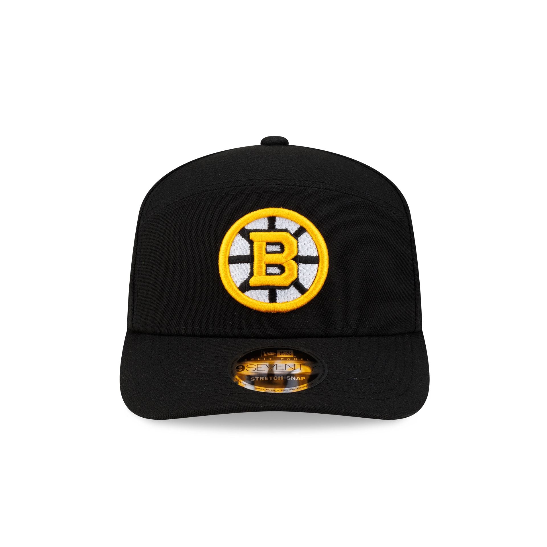 Boston Bruins Poly Split Panel 9SEVENTY Stretch-Snap Hat