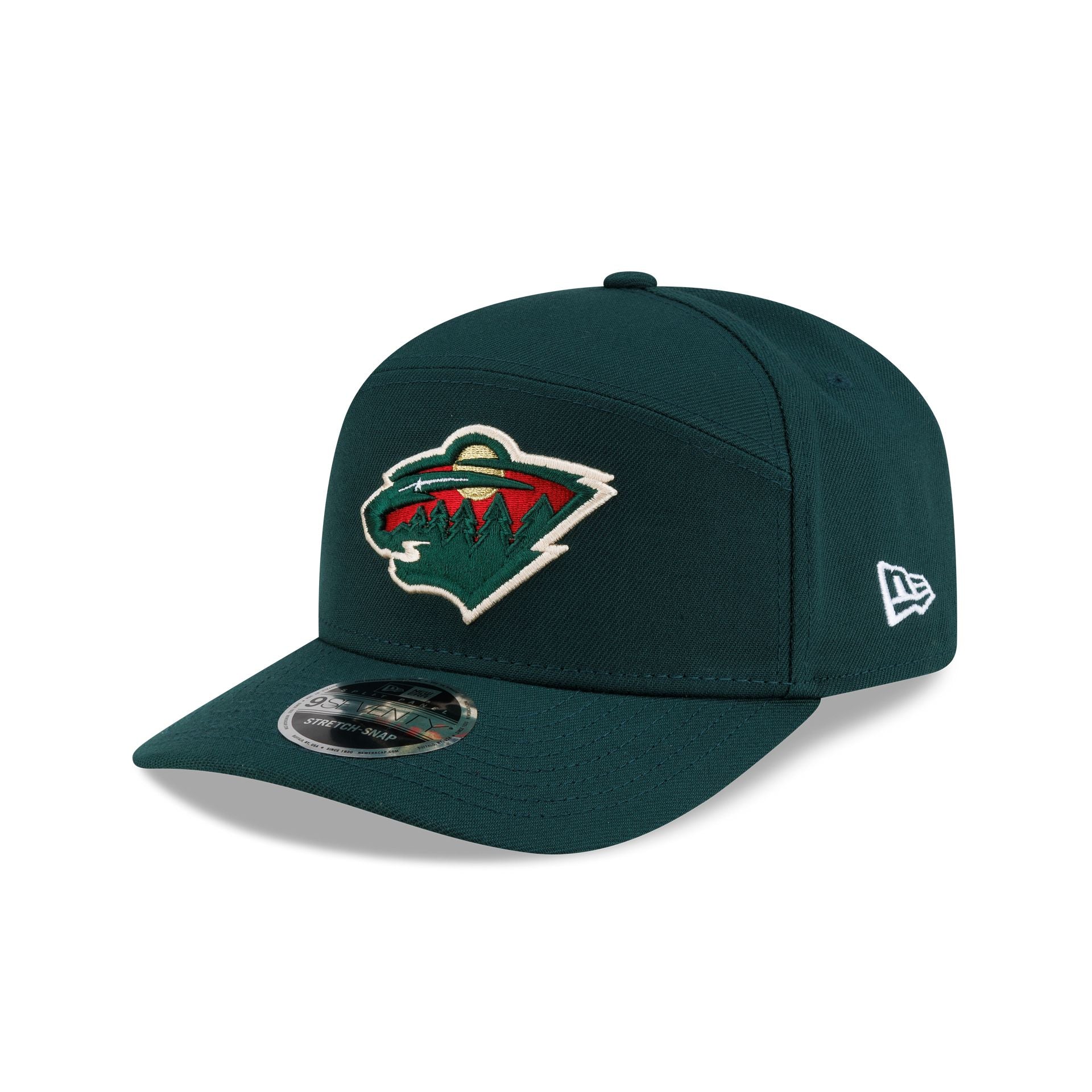 Minnesota Wild Poly Split Panel 9SEVENTY Stretch-Snap Hat