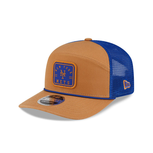 New York Mets Light Bronze Split Panel 9SEVENTY Trucker Hat - New Era Cap