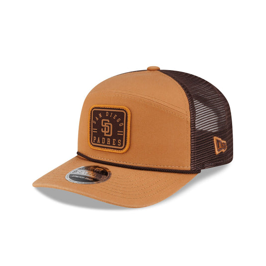 San Diego Padres Light Bronze Split Panel 9SEVENTY Trucker Hat - New Era Cap