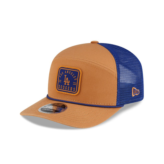 Los Angeles Dodgers Light Bronze Split Panel 9SEVENTY Trucker Hat - New Era Cap