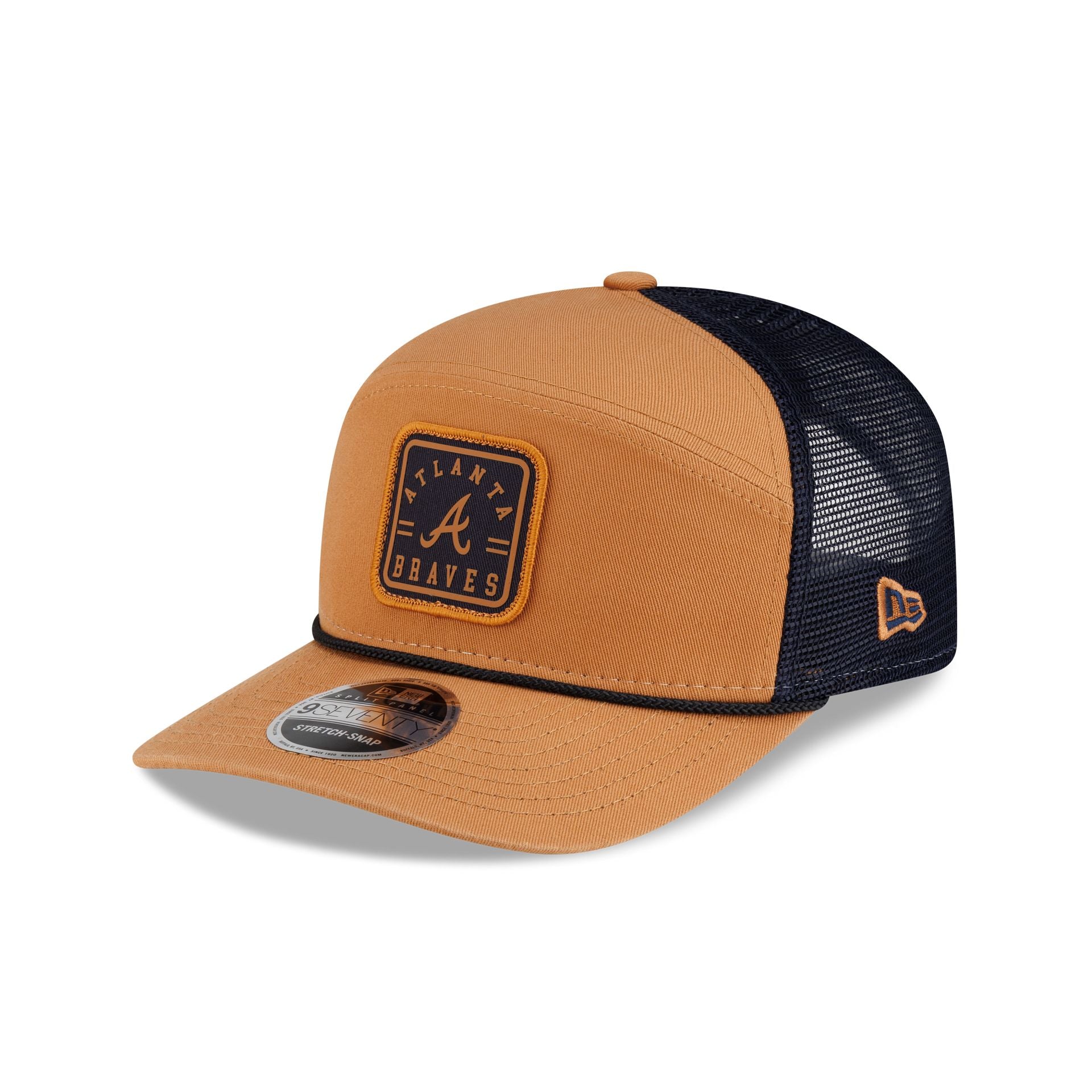 Atlanta Braves Light Bronze Split Panel 9SEVENTY Trucker Hat