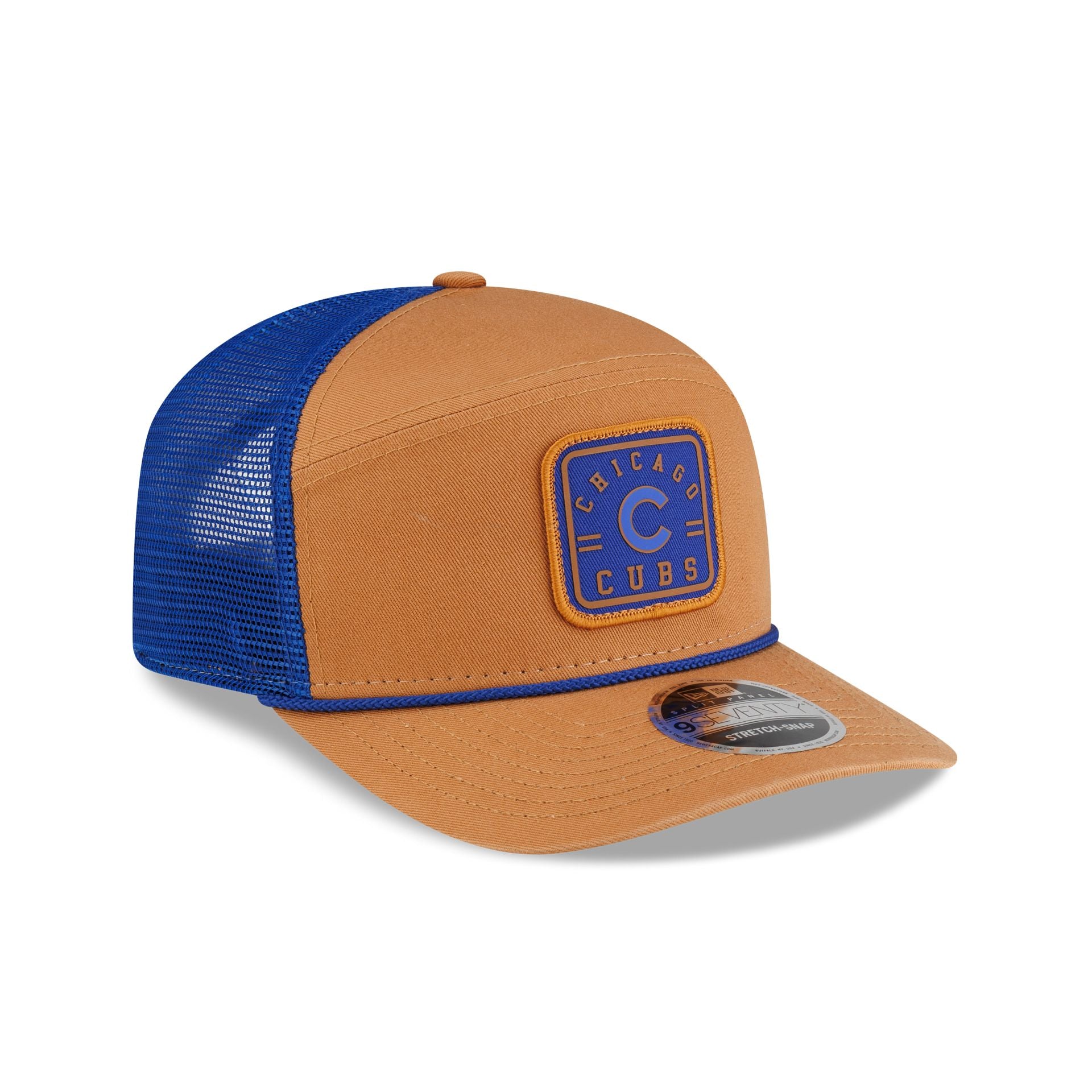 Chicago Cubs Light Bronze Split Panel 9SEVENTY Trucker Hat