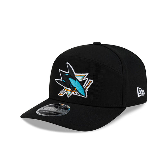 San Jose Sharks Poly Split Panel 9SEVENTY Stretch-Snap Hat - New Era Cap