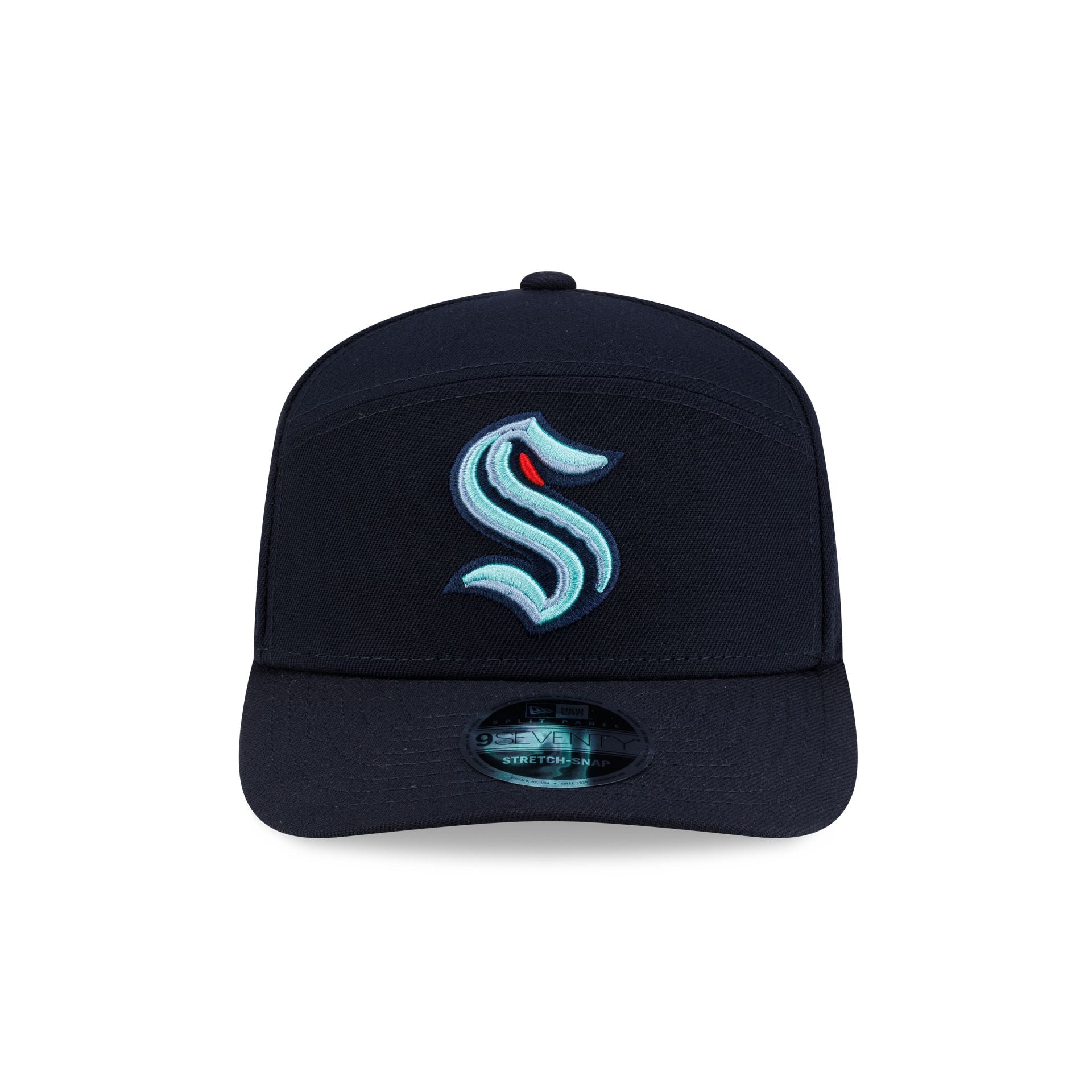 Seattle Kraken Poly Split Panel 9SEVENTY Stretch-Snap Hat