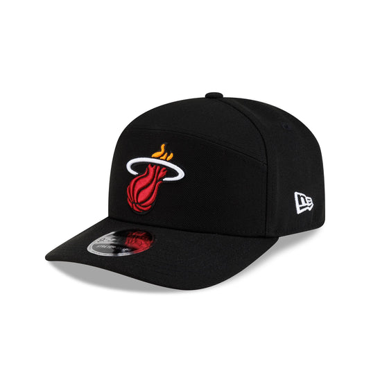 Miami Heat Poly Split Panel 9SEVENTY Stretch-Snap Hat - New Era Cap